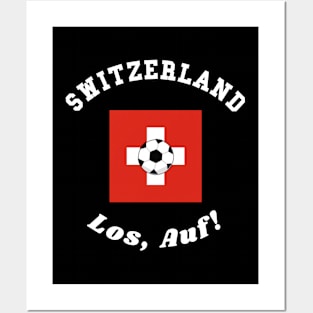 ⚽ Switzerland Football, Schweizerfahne Flag, Los Auf! Team Spirit Posters and Art